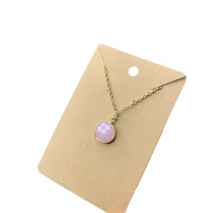 Gold pink necklace